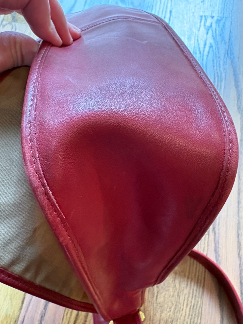 Coach Legacy Crescent bag model 9718 deep red vintage - Picture 14 of 16